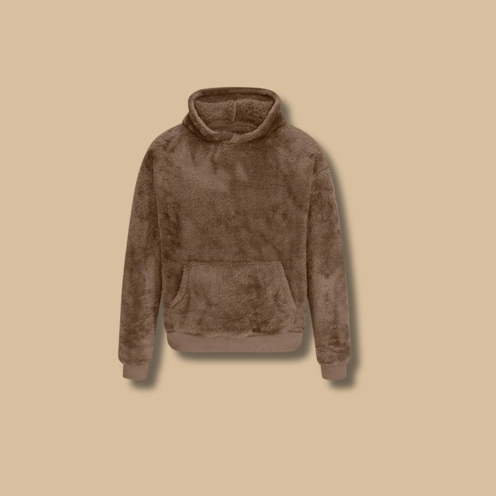 Lavinque Hoodies Marron / S Sweat à Capuche en Fausse Fourrure | Confort | Doux et Chaleureux