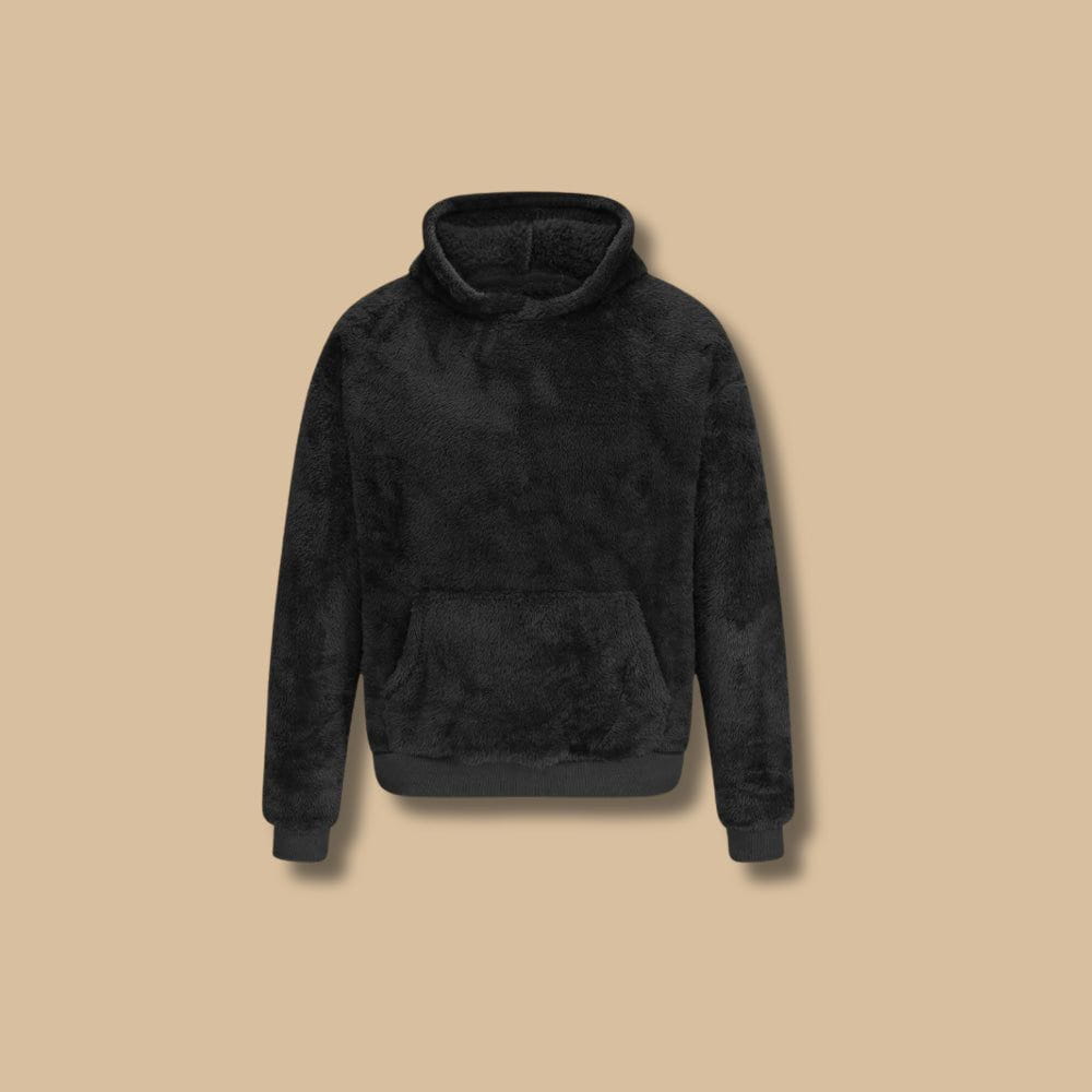 Lavinque Hoodies Noir / S Sweat à Capuche en Fausse Fourrure | Confort | Doux et Chaleureux