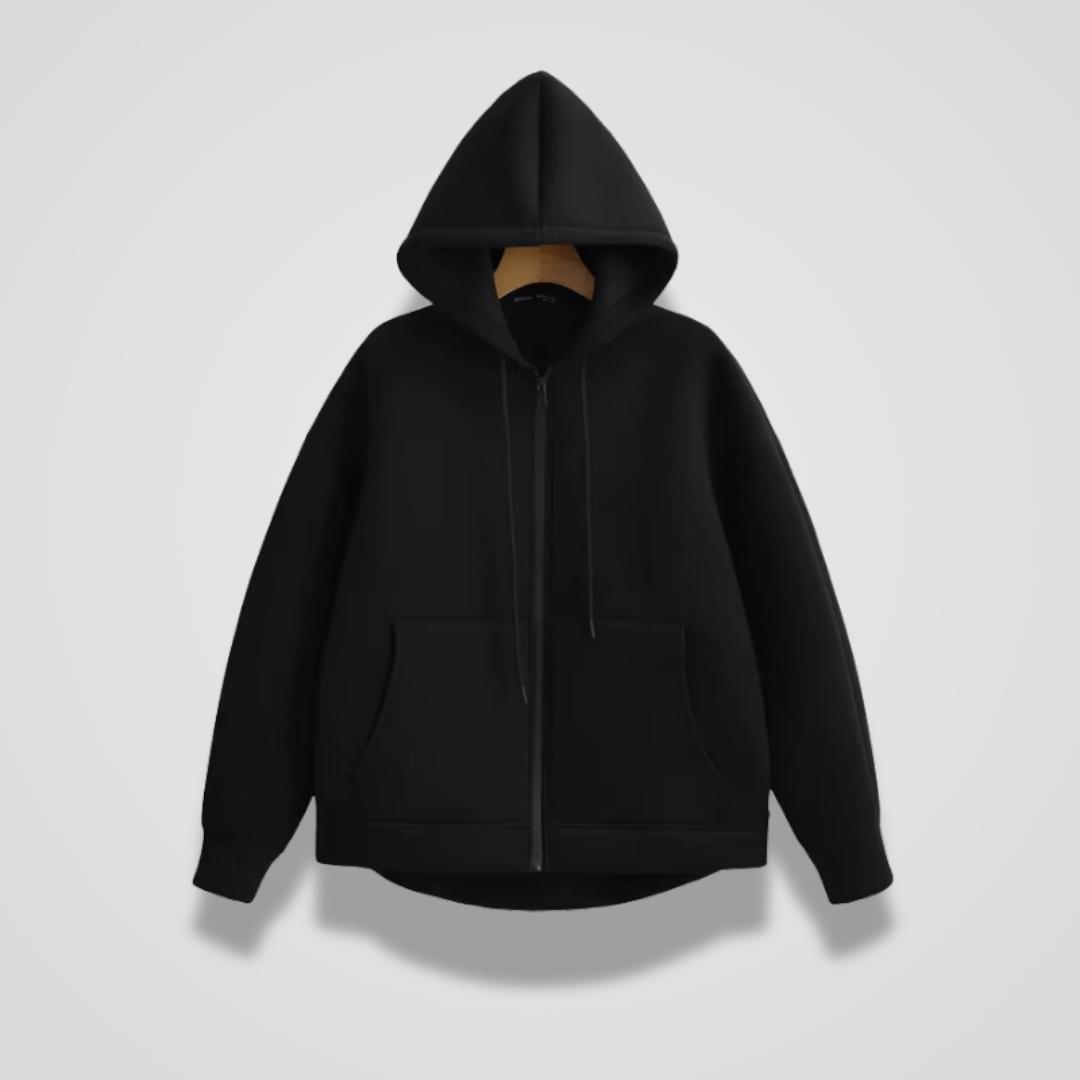 Lavinque Hoodies Noir / XS Hoodie Zippé Polaire Gris | Capuche & Poches | Chaud & Minimaliste