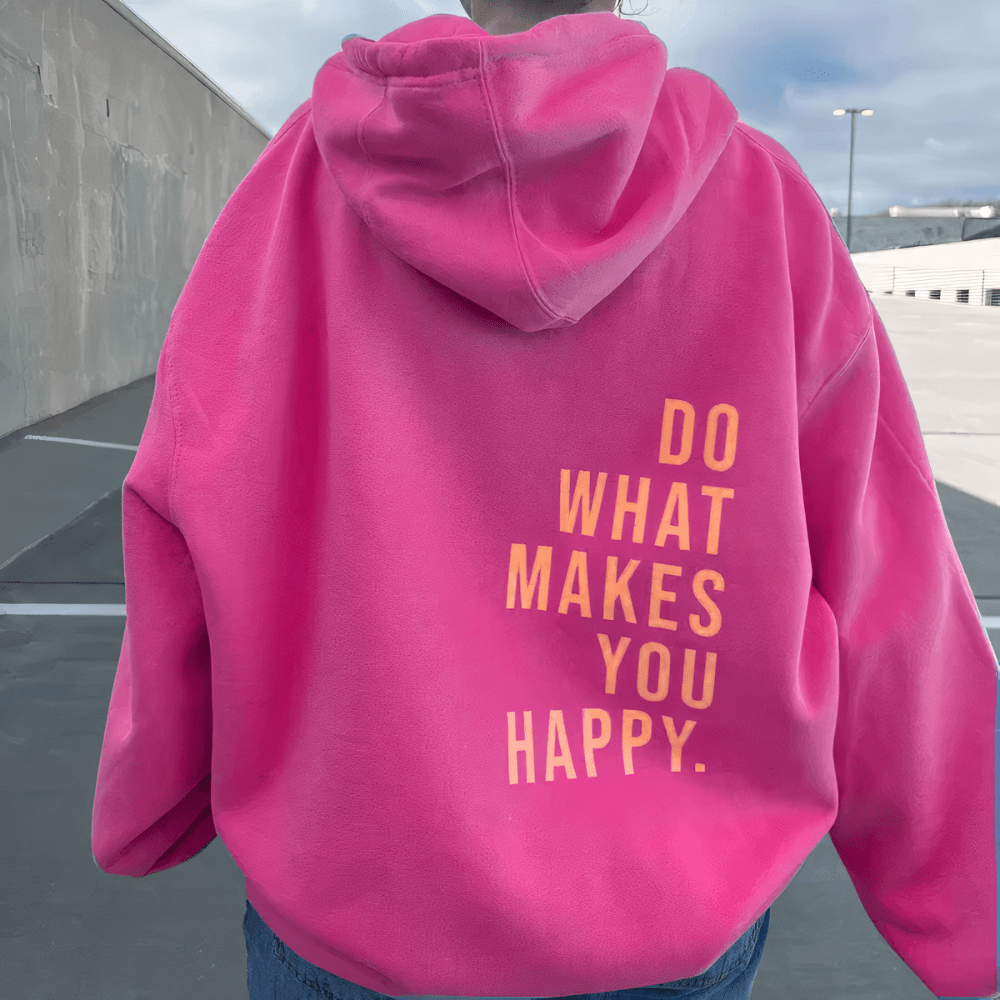 Lavinque Hoodies Rose foncé / XS Sweat Oversize | Capuche & Message Positif | Confort & Style Décontracté