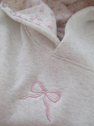 Lavinque Hoodies Sweat à Capuche avec Nœud Brodé | Confort | Doux et Féminin