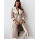 Lavinque Jacket Abricot / S Manteau Long Hiver | Simili Cuir & Fourrure | Chaud et Élégant