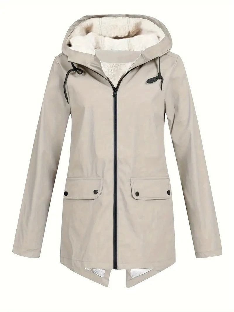 Lavinque Jacket Abricot / S Parka d'Hiver à Capuche | Chaleur Style | Doublure en Fourrure