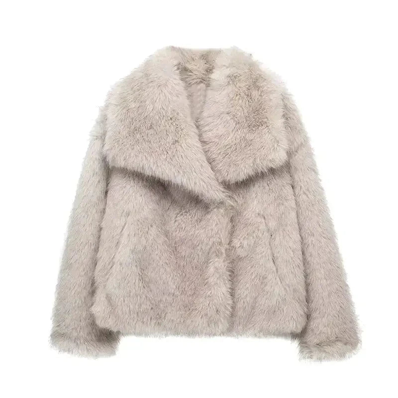 Lavinque Jacket Beige Clair / XS Veste Courte en Fausse Fourrure | Élégance | Douce et Tendance