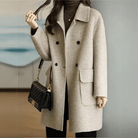 Lavinque Jacket Beige / S Manteau Long Classique | Laine & Polyester | Chic et Intemporel