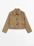 Lavinque Jacket Beige / S Veste Courte en Daim | Élégance | Chic et Tendance