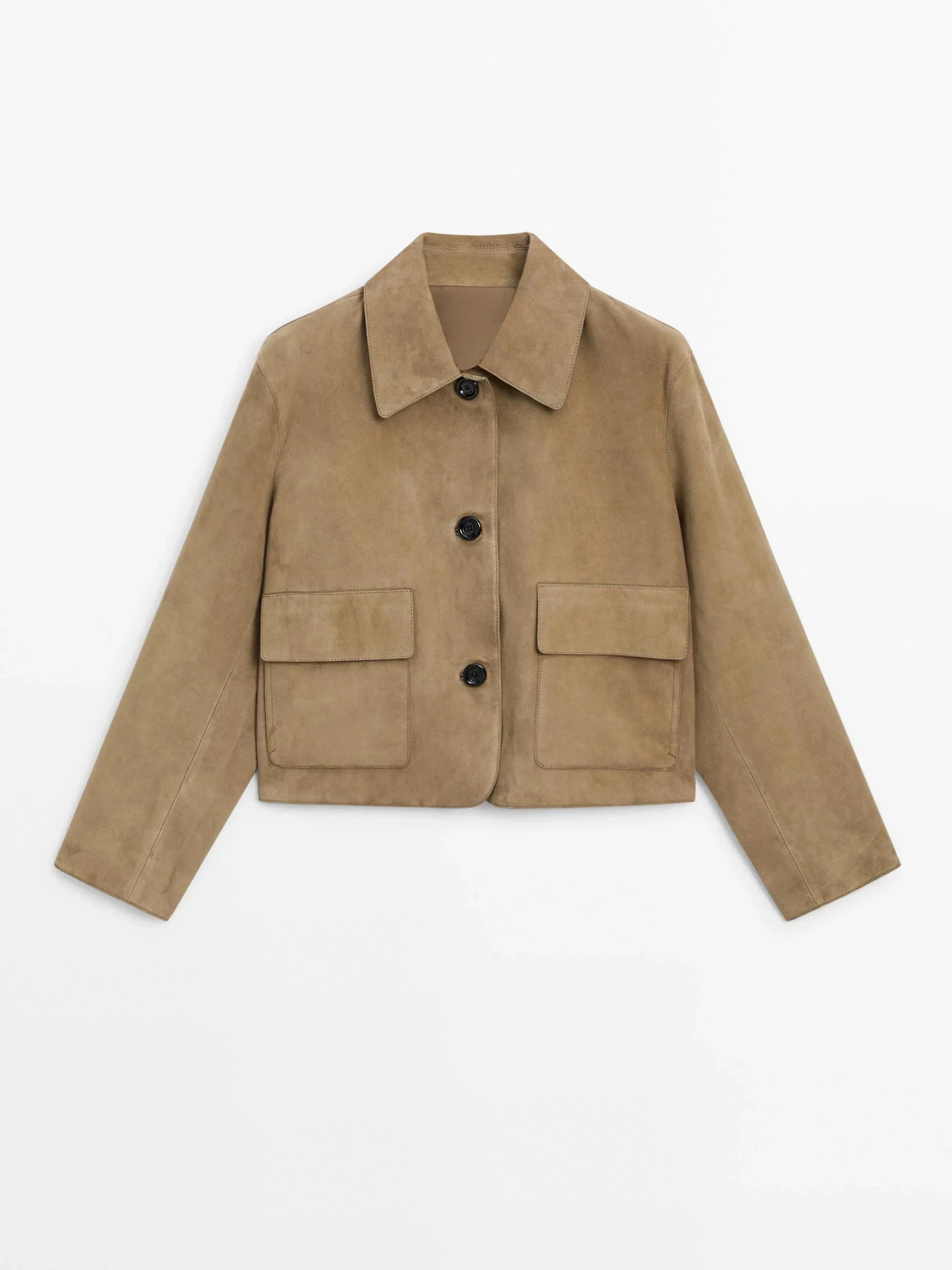 Lavinque Jacket Beige / S Veste Courte en Daim | Élégance | Chic et Tendance