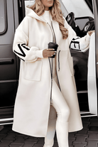 Lavinque Jacket Blanc cassé / S Manteau Long à Capuche | Élégance & Confort | Tendance Automne-Hiver
