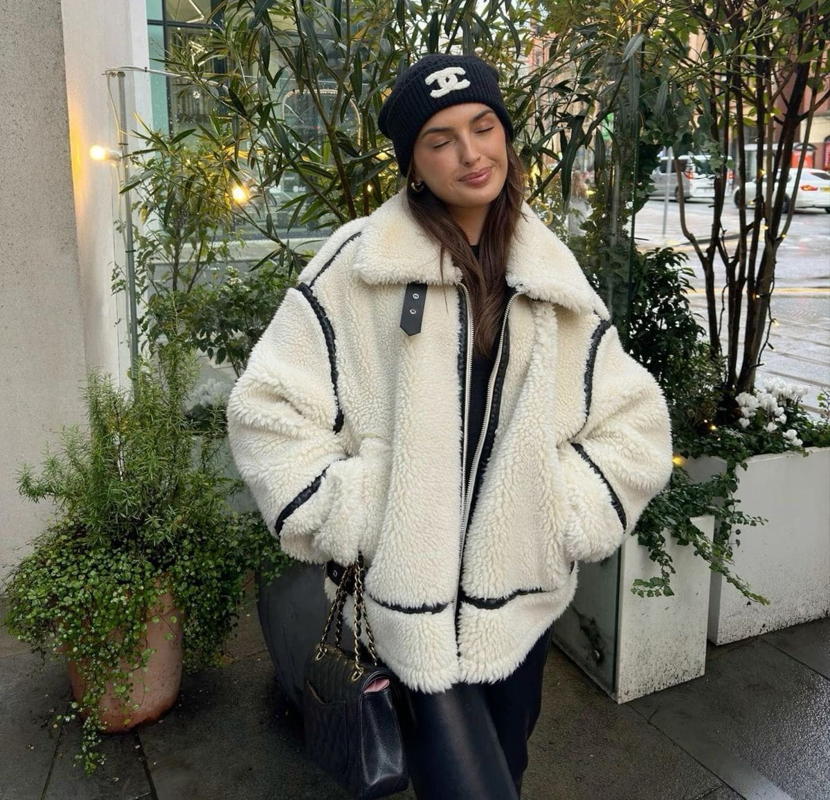 Lavinque Jacket Blanc cassé / S Veste Femme | Doublure Mouton | Chaude et Tendance