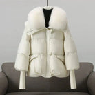 Lavinque Jacket Blanc / M Doudoune Hiver Luxe | Col en Fourrure | Chaude et Élégante