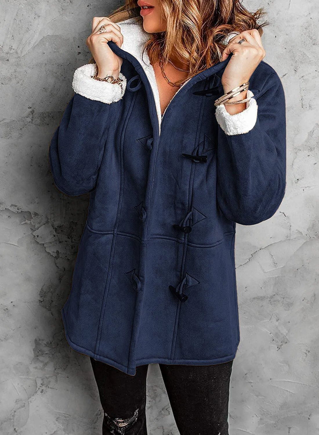 Lavinque Jacket Bleu marine / S Manteau Hiver Doublé | Chaud et Élégant | Confort Absolu