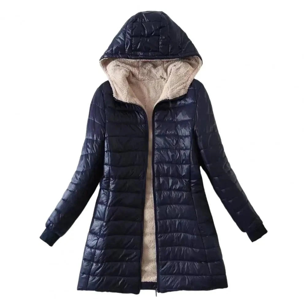 Lavinque Jacket Bleu / S Doudoune Longue à Capuche Doublée | Hiver | Chaleur et Confort