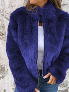 Lavinque Jacket Bleu / S Veste en Fausse Fourrure | Luxe | Douce et Élégante