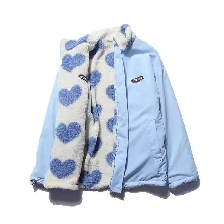 Lavinque Jacket Bleu / S Veste Polaire Réversible | Doublure Cœur | Chaleur et Douceur