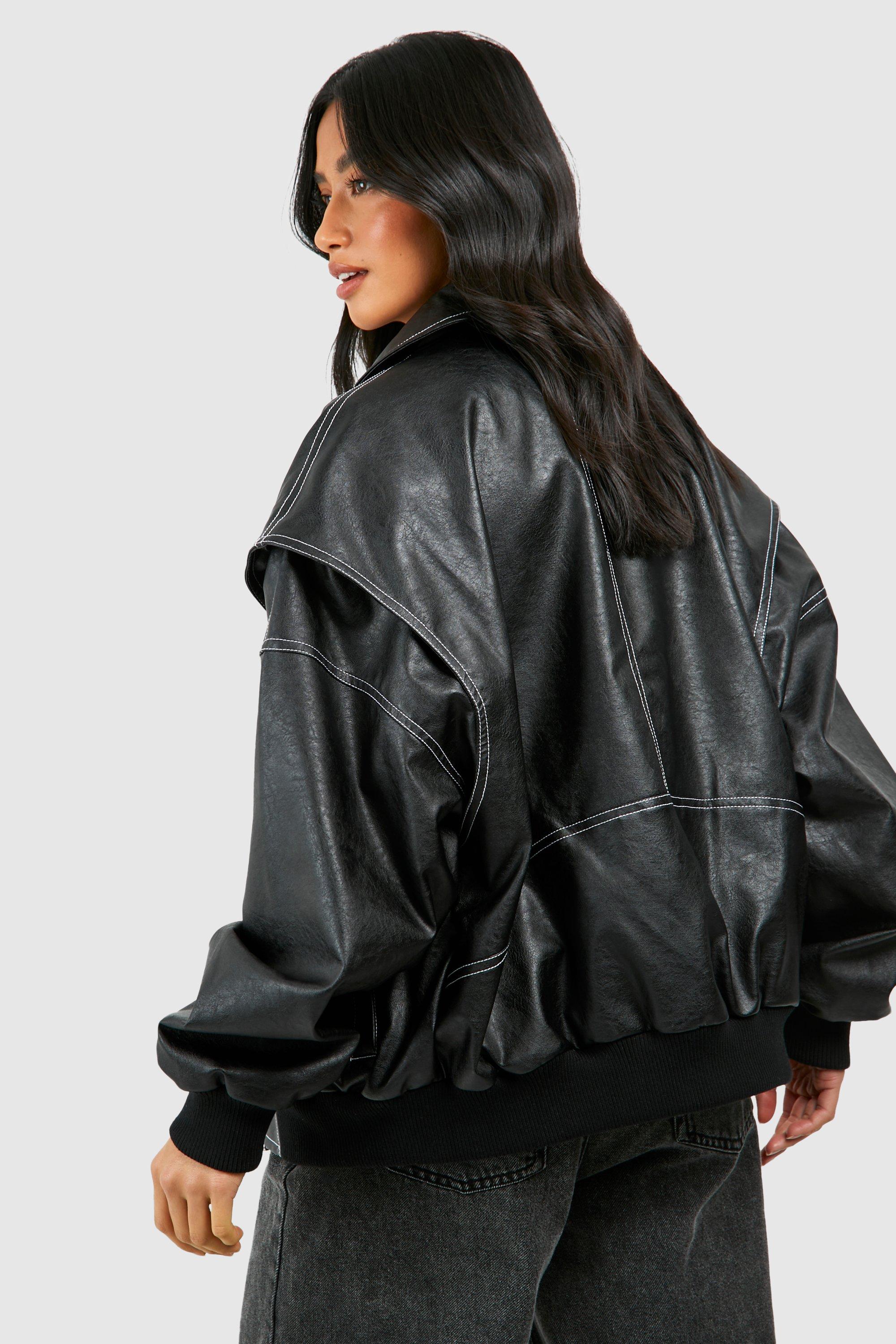 Lavinque Jacket Blouson Oversize en Similicuir | Streetwear | Style et Audace