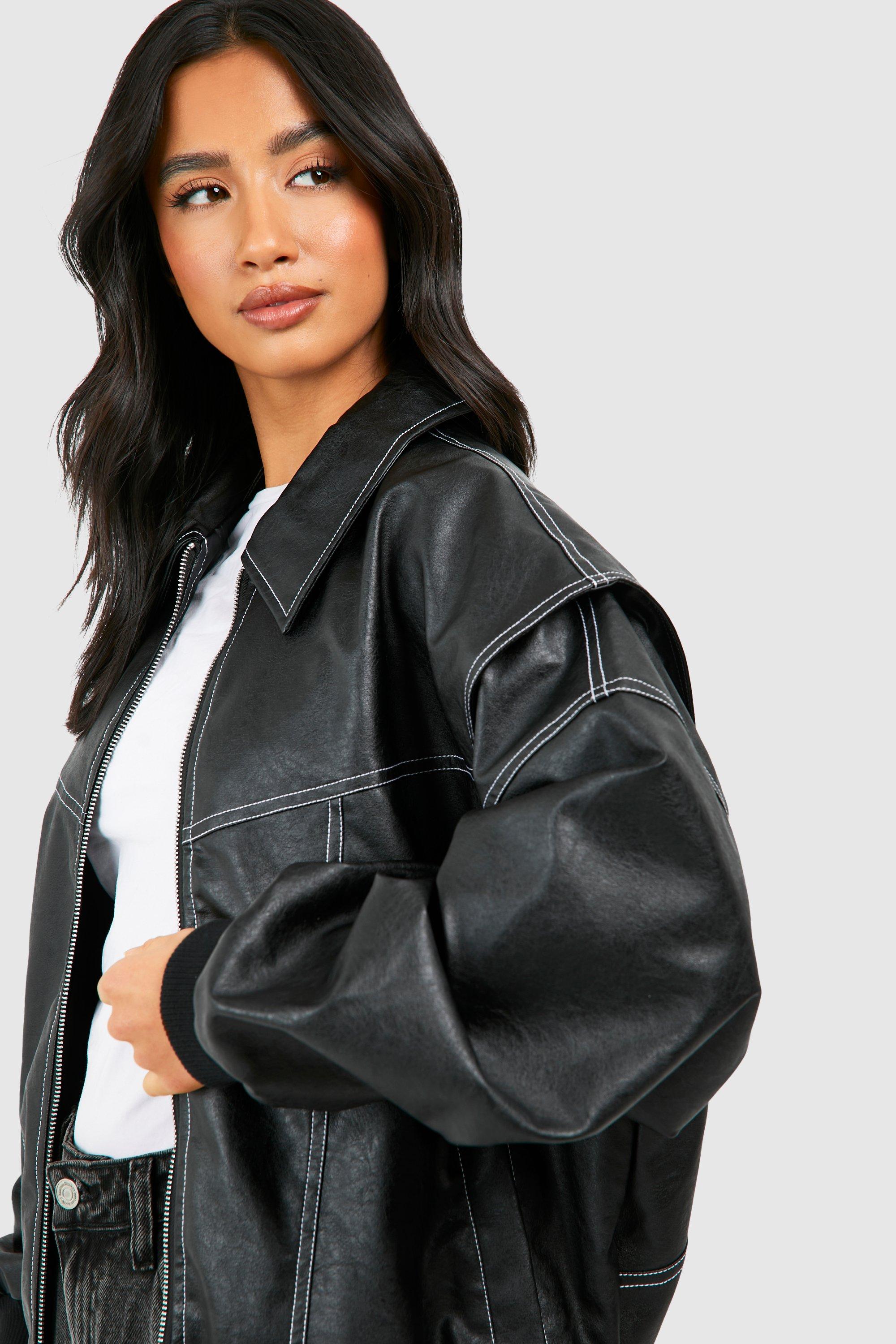 Lavinque Jacket Blouson Oversize en Similicuir | Streetwear | Style et Audace