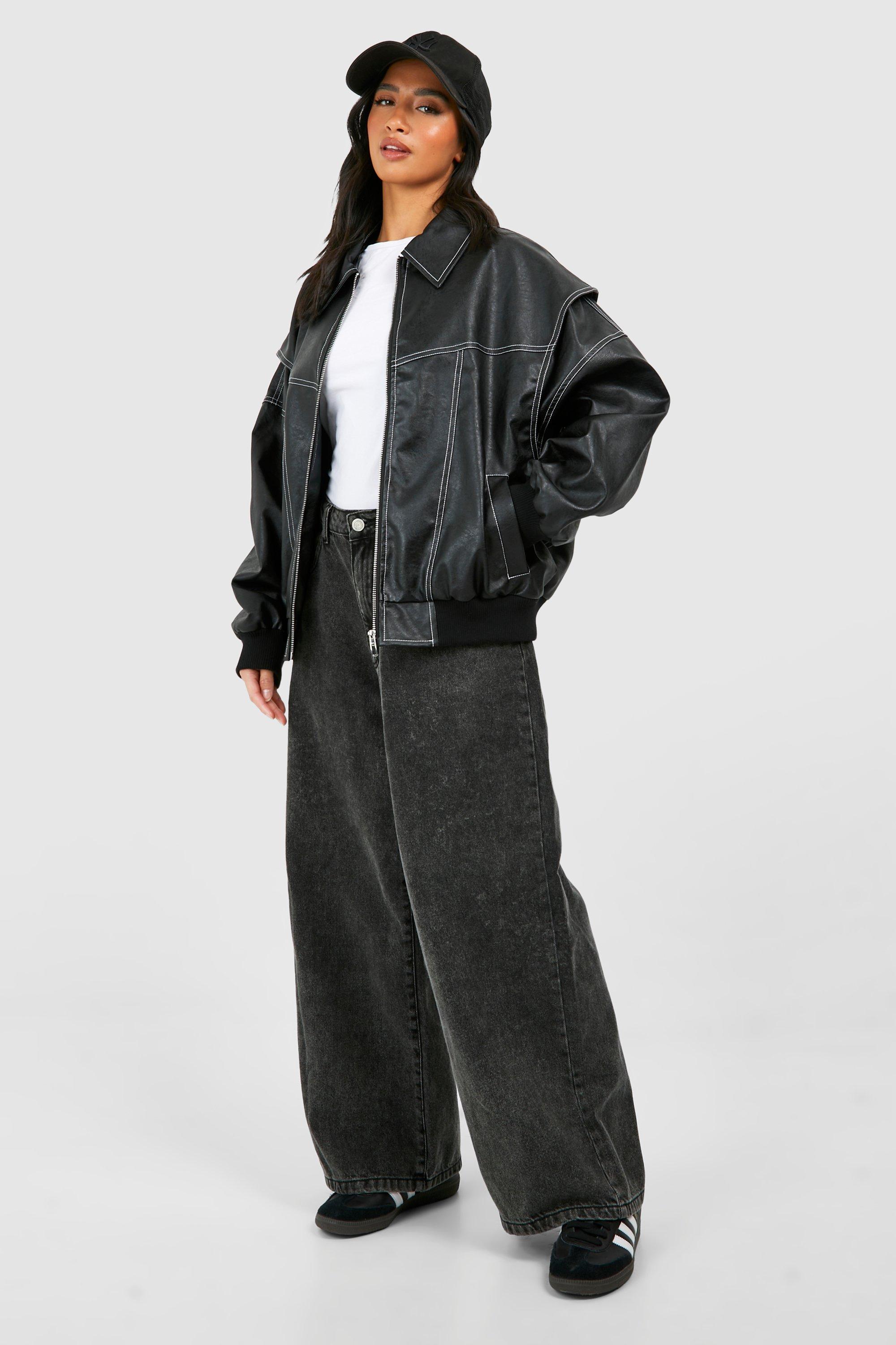Lavinque Jacket Blouson Oversize en Similicuir | Streetwear | Style et Audace