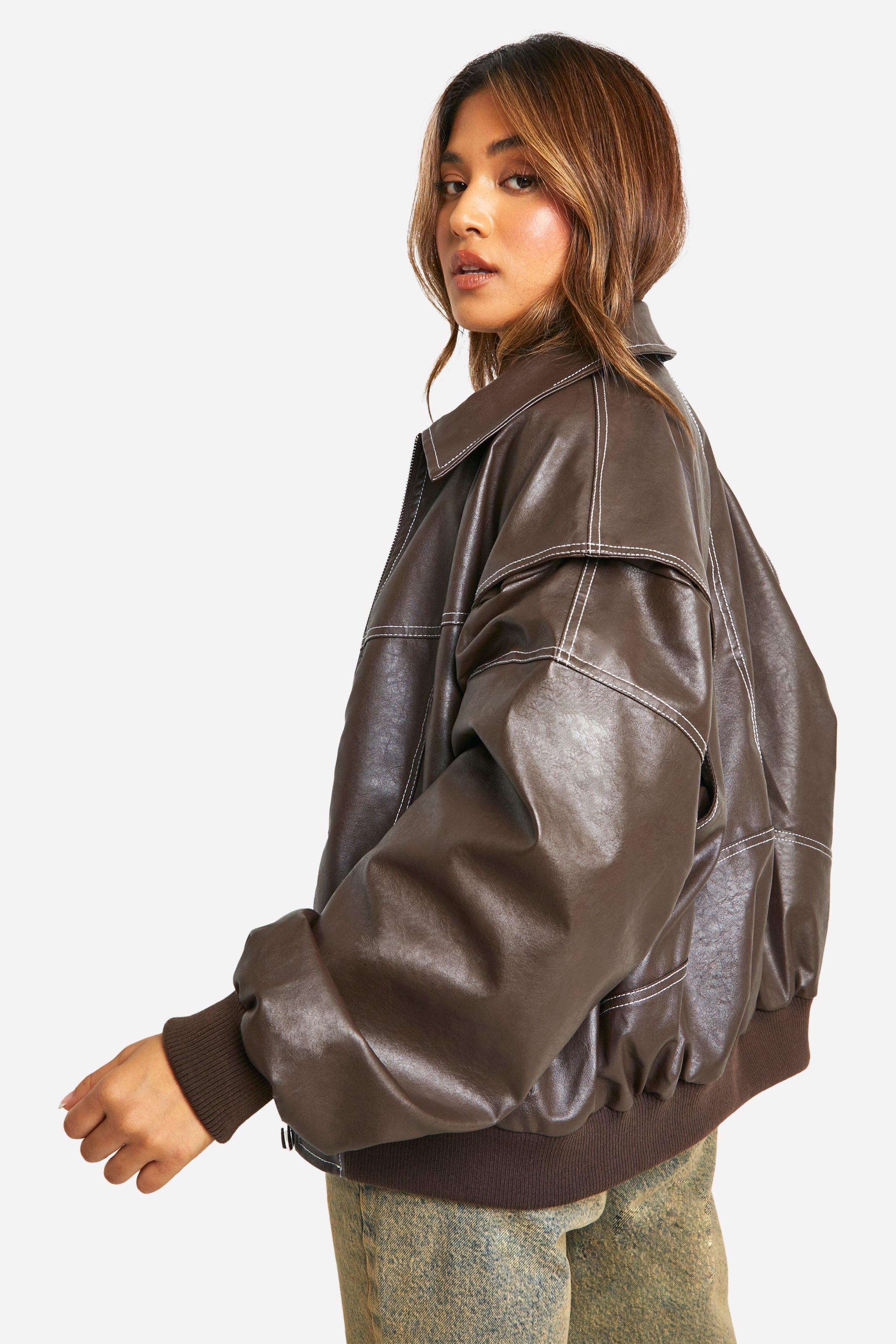Lavinque Jacket Blouson Oversize en Similicuir | Streetwear | Style et Audace