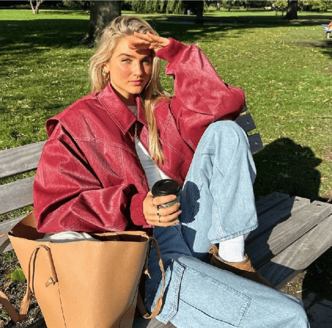 Lavinque jacket Blouson Oversize en Similicuir | Tendance & Urbain | Look Audacieux