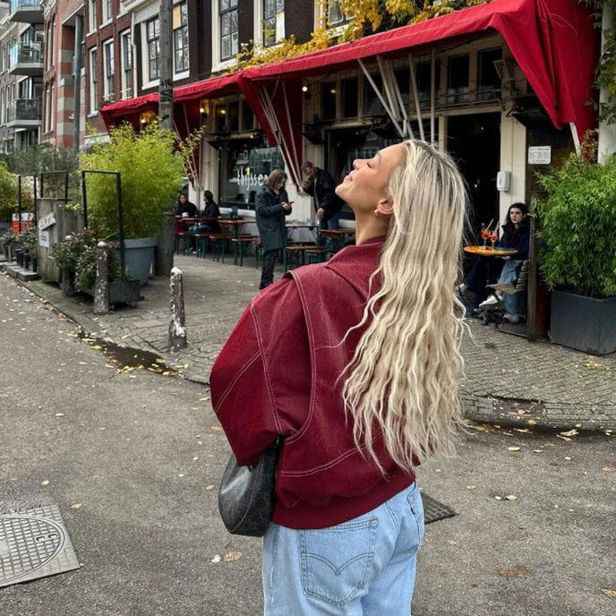 Lavinque jacket Blouson Oversize en Similicuir | Tendance & Urbain | Look Audacieux
