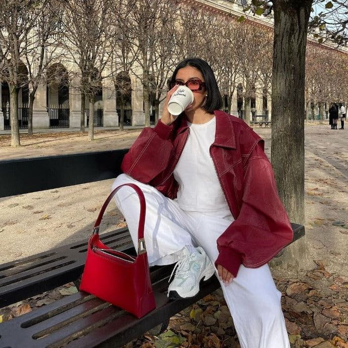 Lavinque jacket Blouson Oversize en Similicuir | Tendance & Urbain | Look Audacieux