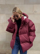 Lavinque Jacket Bordeaux / S Doudoune Oversize à Capuche | Confort | Chaude et Tendance