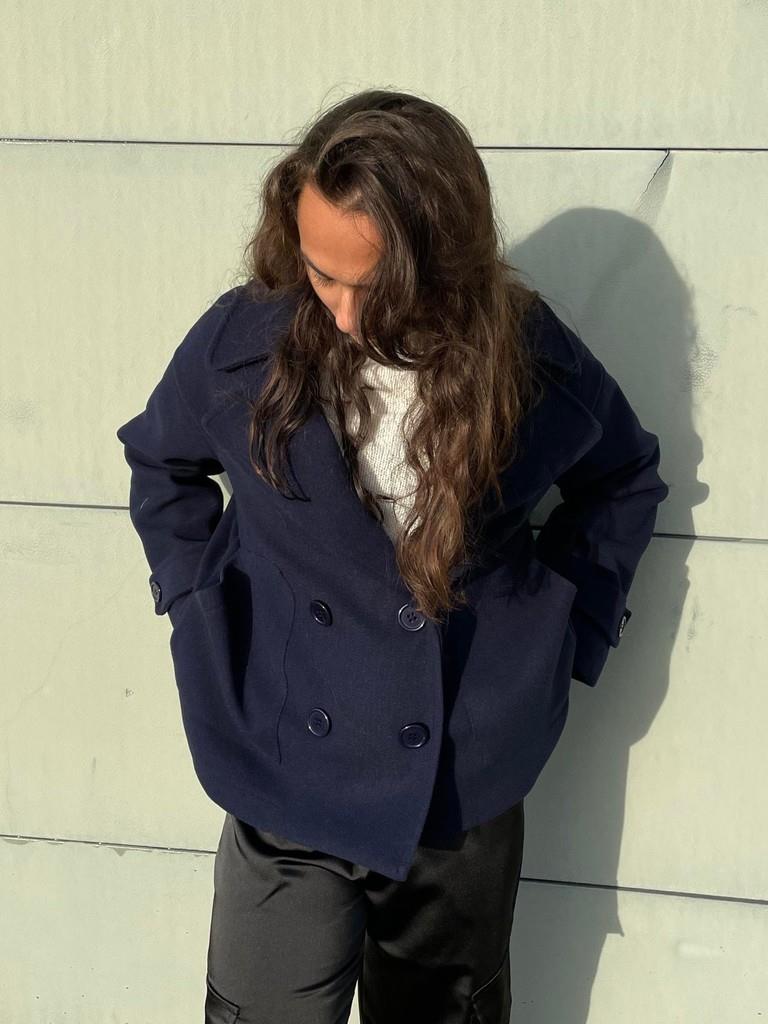 Lavinque Jacket Caban Court en Laine | Élégance Classique | Chaleur et Style