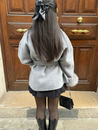 Lavinque jacket Cape Élégante avec Fausse Fourrure | Chic & Raffinée | Look Sophistiqué