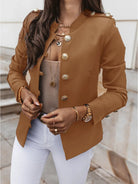 Lavinque Jacket Chameau / S Blazer Militaire Chic | Élégant | Structuré et Tendance