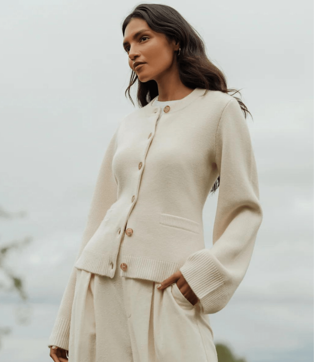 Lavinque Jacket Crème / XS Veste en Laine Boutonnée | Élégance | Chic et Intemporelle