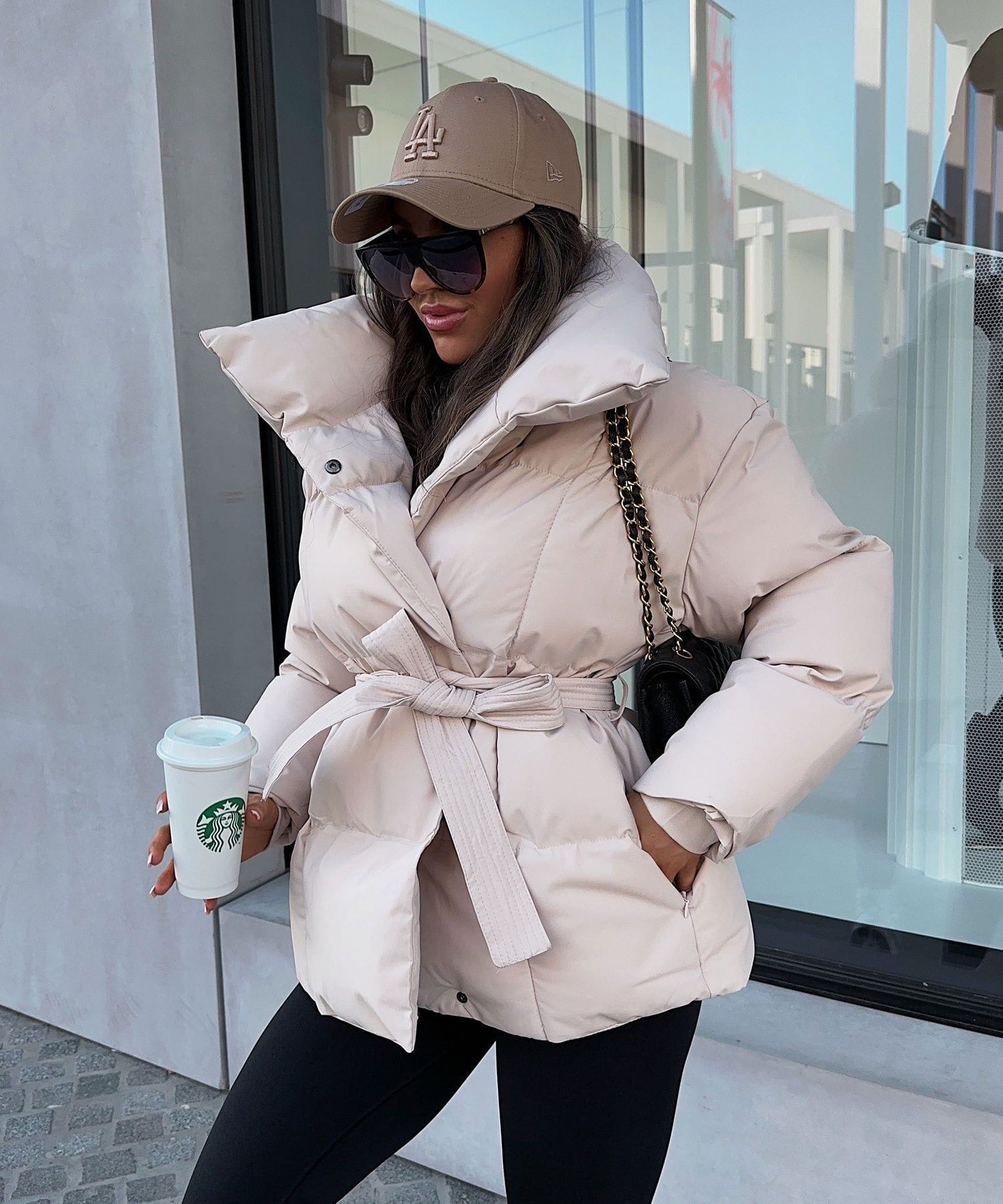 Lavinque Jacket Doudoune Ceinturée | Chaude & Élégante | Hiver Tendance