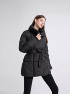 Lavinque Jacket Doudoune Ceinturée Hiver | Col Haut | Chaude et Élégante