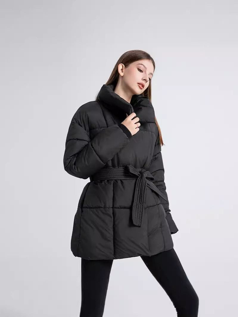 Lavinque Jacket Doudoune Ceinturée Hiver | Col Haut | Chaude et Élégante