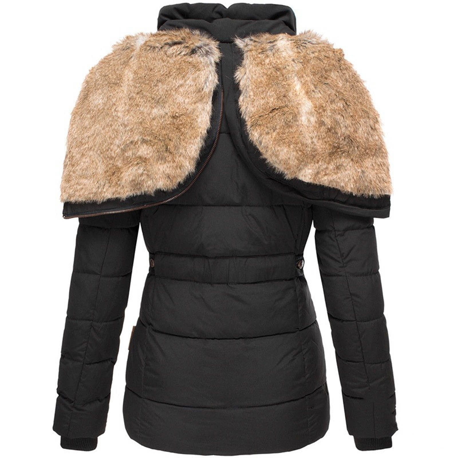 Lavinque Jacket Doudoune Hiver à Capuche | Chaude et Élégante | Doublure en Fausse Fourrure