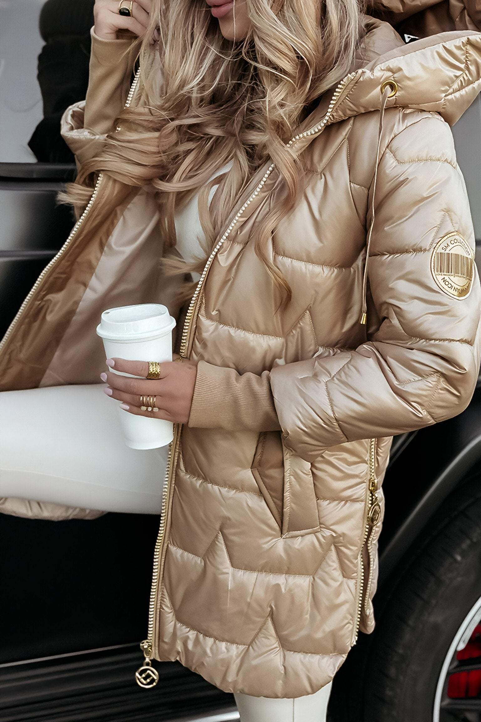 Lavinque Jacket Doudoune Longue Femme | Chaude & Brillante | Élégance Hivernale