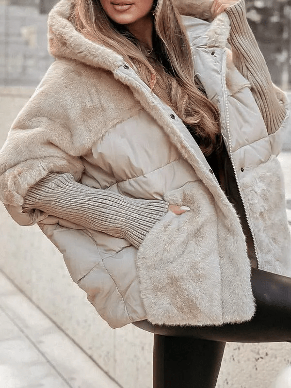 Lavinque Jacket Doudoune Oversize avec Fausse Fourrure | Chaleur & Élégance | Style Hivernal Tendance