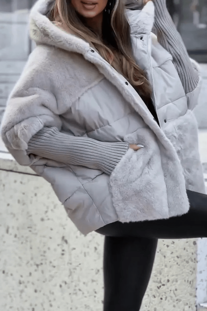 Lavinque Jacket Doudoune Oversize avec Fausse Fourrure | Chaleur & Élégance | Style Hivernal Tendance