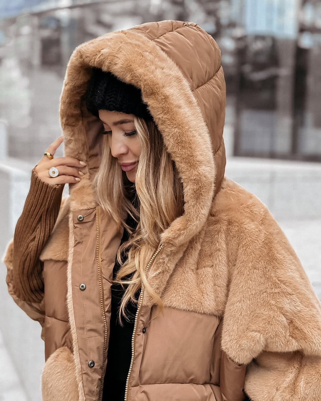 Lavinque Jacket Doudoune Oversize | Effet Mouton & Matelassé | Chaleur et Style Hivernal