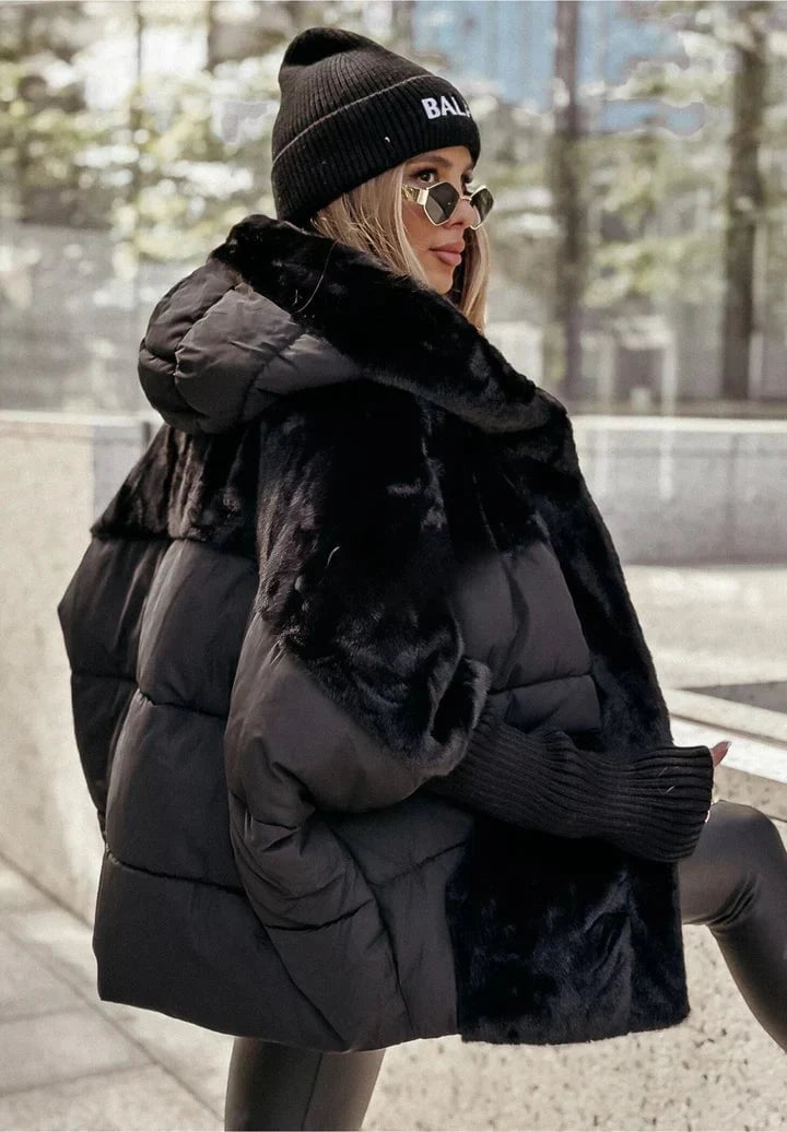 Lavinque Jacket Doudoune Oversize | Effet Mouton & Matelassé | Chaleur et Style Hivernal