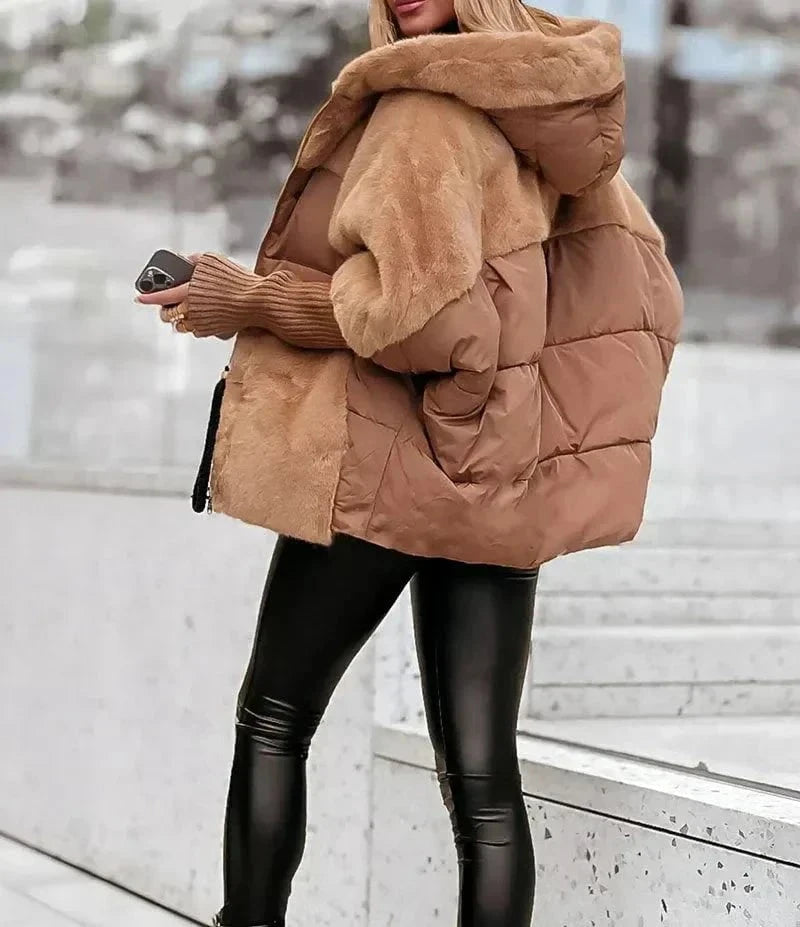 Lavinque Jacket Doudoune Oversize | Effet Mouton & Matelassé | Chaleur et Style Hivernal