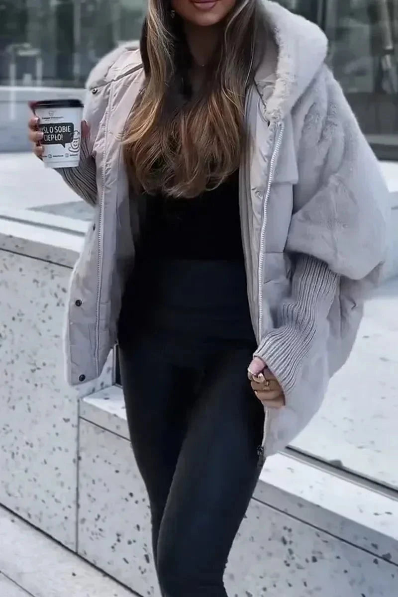 Lavinque Jacket Doudoune Oversize | Effet Mouton & Matelassé | Chaleur et Style Hivernal