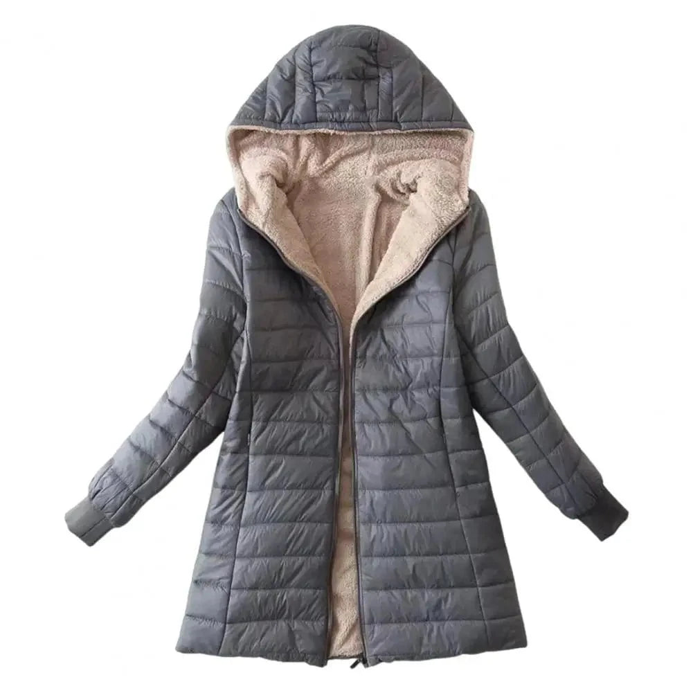 Lavinque Jacket Gris / S Doudoune Longue à Capuche Doublée | Hiver | Chaleur et Confort