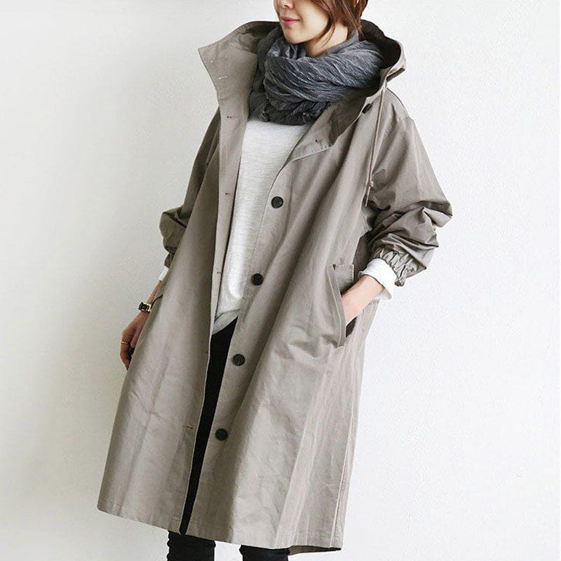 Lavinque Jacket Gris / S Manteau Long Oversize | Élégance Décontractée | Idéal pour la Mi-Saison