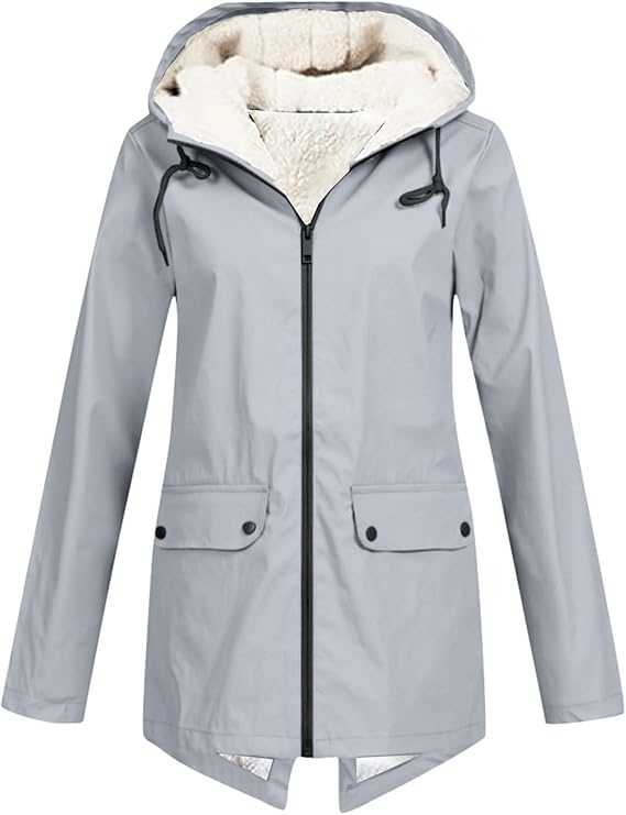 Lavinque Jacket Gris / S Parka d'Hiver à Capuche | Chaleur Style | Doublure en Fourrure