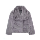 Lavinque Jacket Gris / XS Veste Courte en Fausse Fourrure | Élégance | Douce et Tendance
