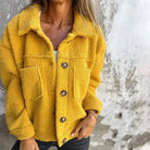 Lavinque Jacket Jaune / S Veste Oversize Effet Mouton | Douce & Confortable | Style Décontracté