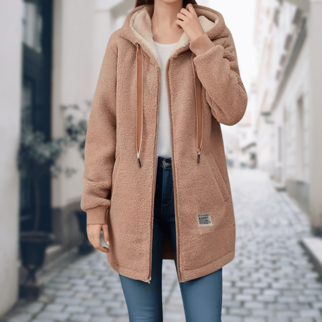 Lavinque Jacket Kaki / M Manteau Polaire à Capuche | Doux & Chaud | Style Décontracté