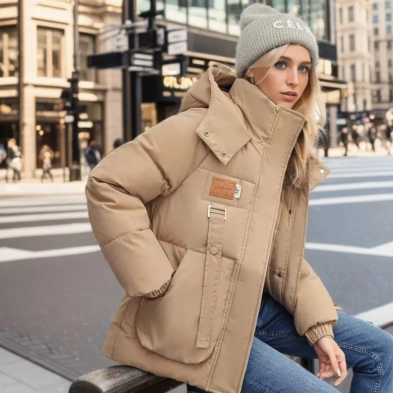 Lavinque Jacket Kaki / S Doudoune Oversize avec Capuche | Hiver | Chaleur et Style