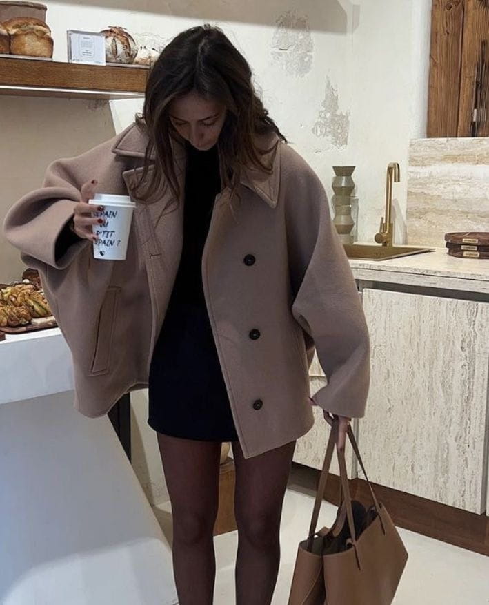 Lavinque Jacket Manteau Court | Élégance & Minimalisme | Tendance Automne-Hiver