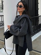 Lavinque Jacket Manteau Drapé Élégant | Coupe Oversize | Chic et Intemporel